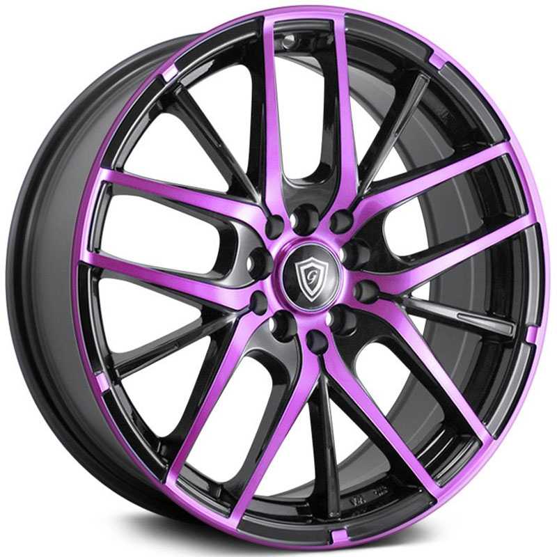 G-Line Alloys G0029  Wheels Gloss Black Pink Face