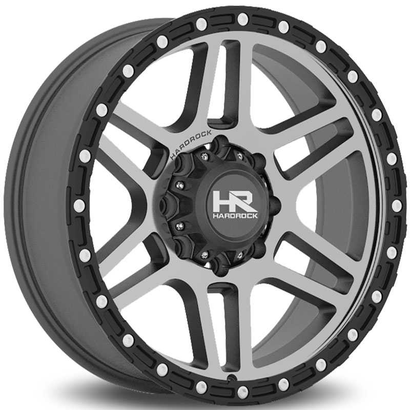 17x9 Hardrock Offroad H103 Black w/ Machined Face REV