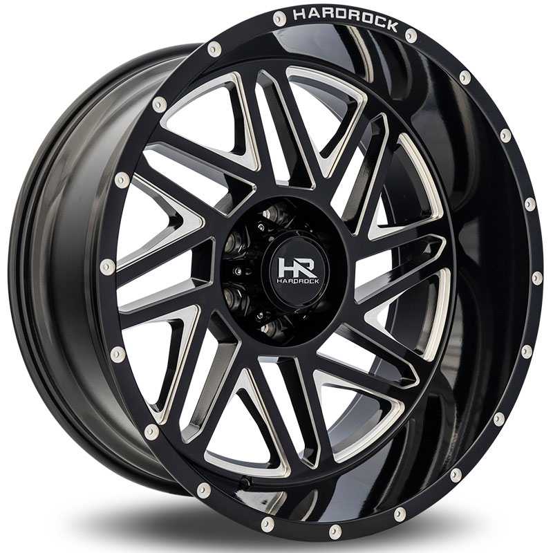 Hardrock Offroad H501 Bones Xposed  Wheels Gloss Black Milled