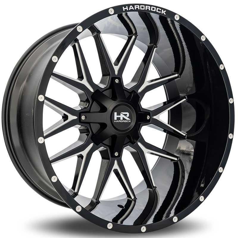 Hardrock Offroad H700 Affliction  Wheels Gloss Black Milled