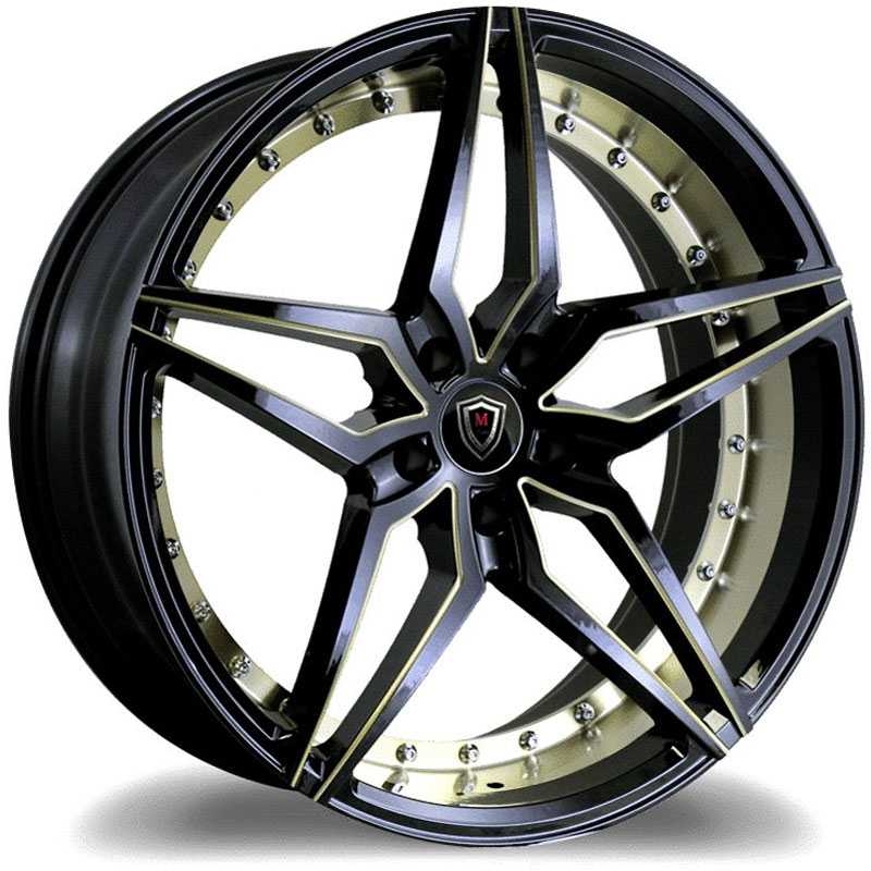 Marquee Luxury M3259  Wheels Black w/ Titanium Milled & Inner Lip