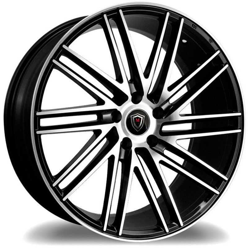 Marquee Luxury Marquee M3307  Wheels Black w/ Machined Polished Face