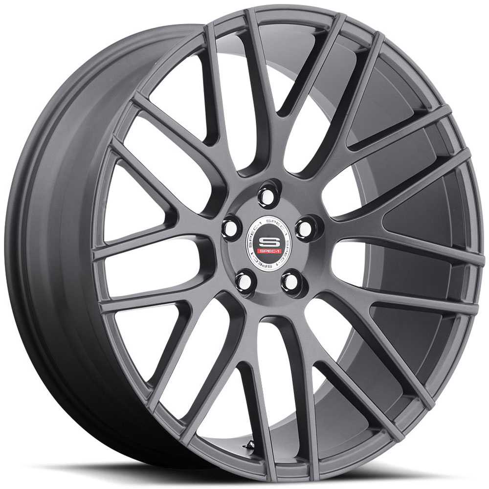 SPEC-1 Luxury SPL-006 Gloss Black Milled Lip Wheels 24x9 5x120 30 74.1 