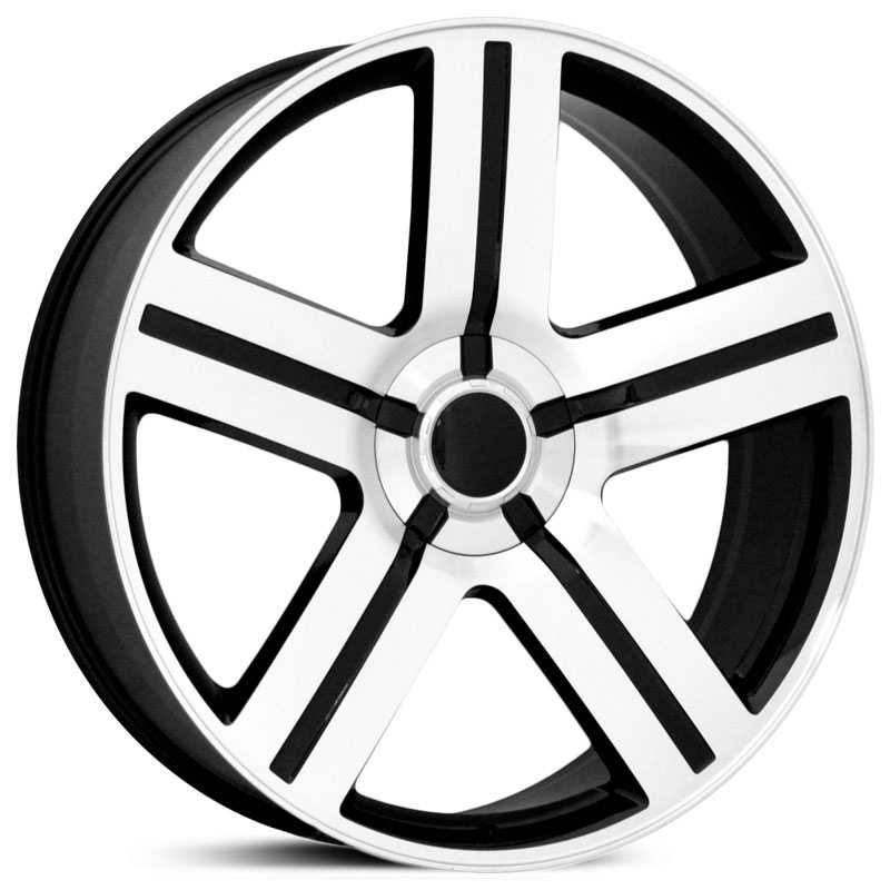 24x9.5 Chevrolet CV84 Texas Wheel Black Machined Face MID