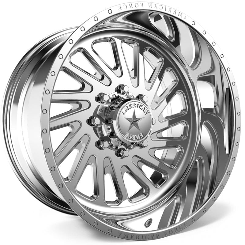 19.5x7.5 American Force Wheels F111 Blitz SS5 Polished RWD