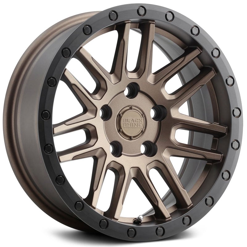 17x8 Black Rhino Arches  Matte Bronze w/Black Lip Edge And Black Bolts MID