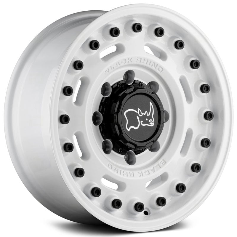 20x9.5 Black Rhino Axle Gloss White REV