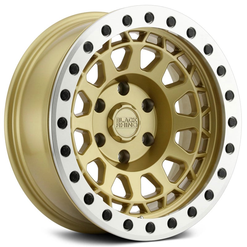 Primm Beadlock Matte Gold W/Machined Ring And Black Bolts
