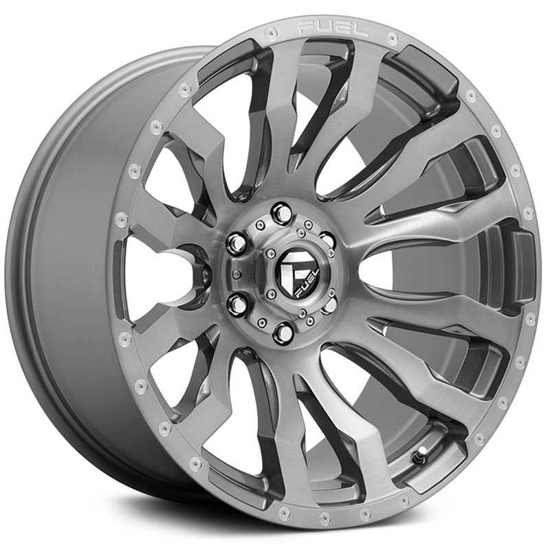 20x10 Fuel Offroad D693 Blitz Platinum Brushed Gunmetal Tinted Clear REV