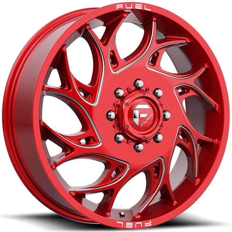 Fuel D742 Runner Front Dually  Wheels Candy Red Milled