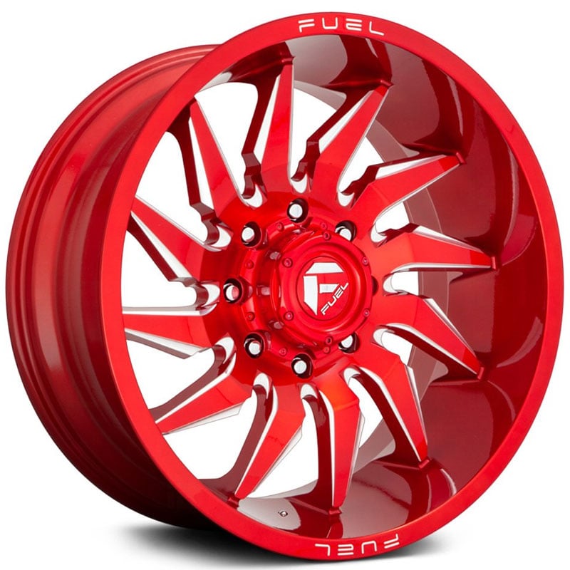 Fuel D745 Saber  Wheels Candy Red Milled
