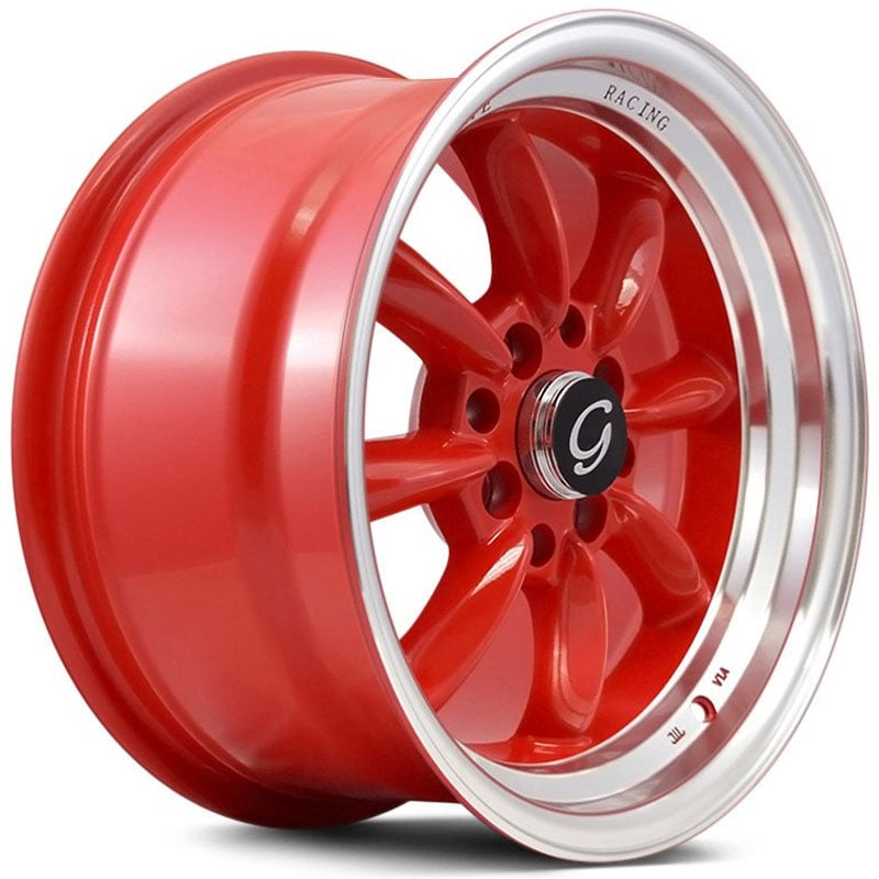 G-Line Alloys G8014  Wheels Red with Machined Lip