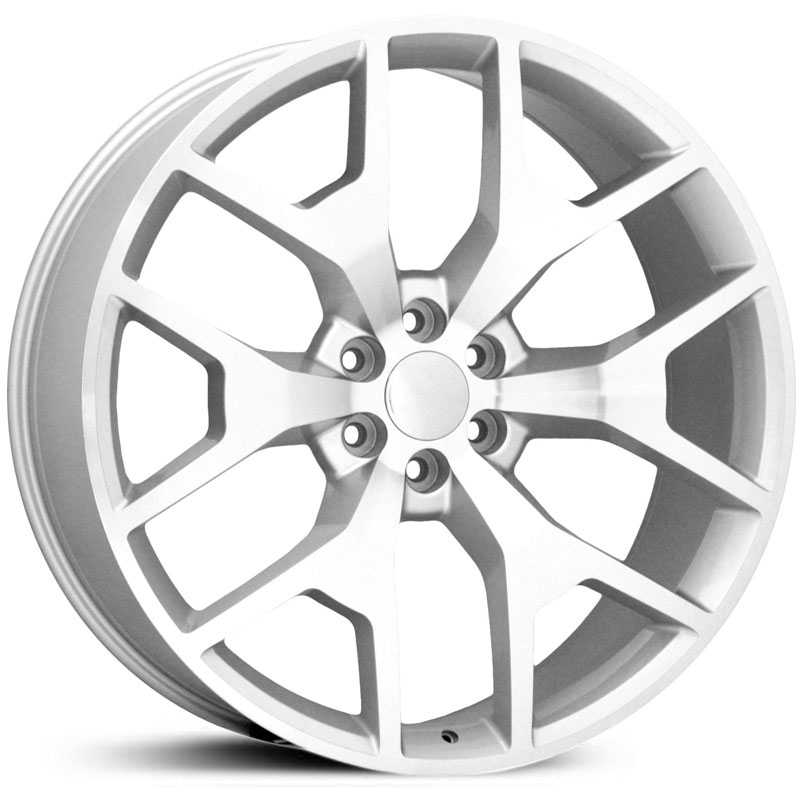 22x9.5 GMC Sierra 1500 (CV92) Replica Silver Machined Face MID