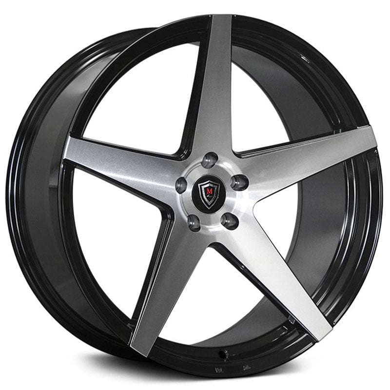 20x9 Marquee Luxury M1001 Gloss Black Machined RWD