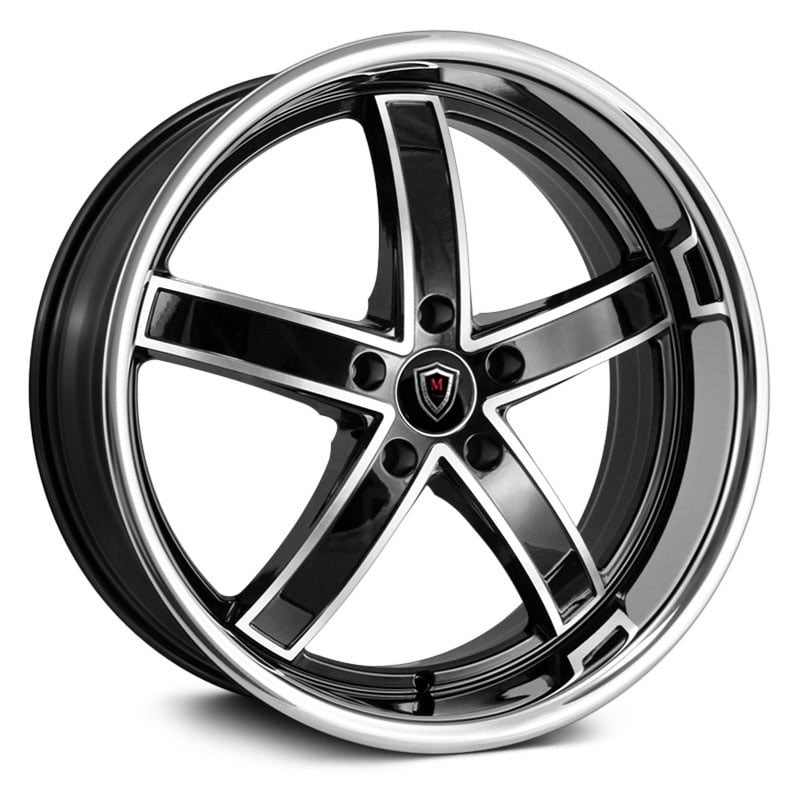 Marquee Luxury M5330A  Wheels Gloss Black Machined w/ Steel Lip