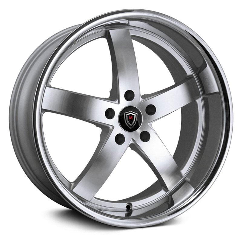 Marquee Luxury M5330B  Wheels Silver Machined w/ Steel Lip