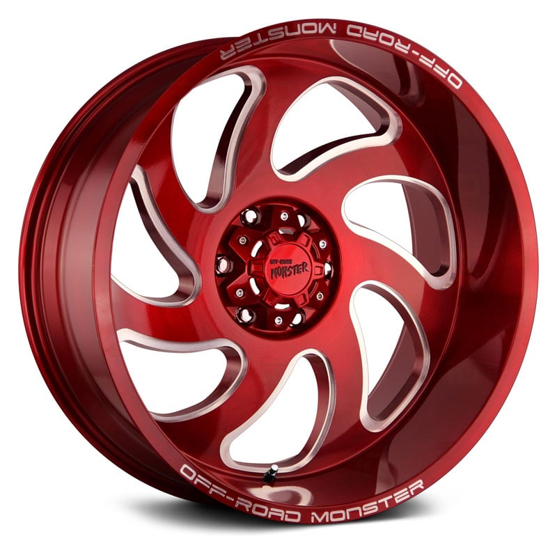 Off-Road Monster M07  Wheels Candy Red Milled