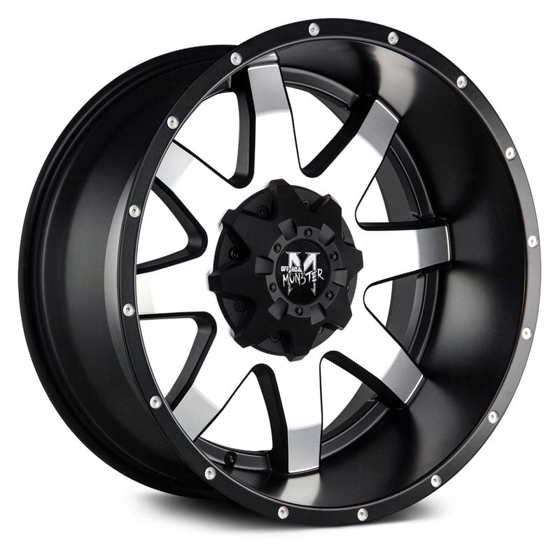 Off-Road Monster M08  Wheels Gloss Black Machined