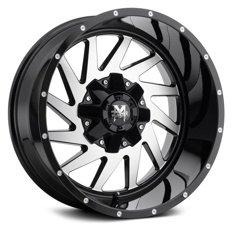 Off-Road Monster M12  Wheels Gloss Black Machined