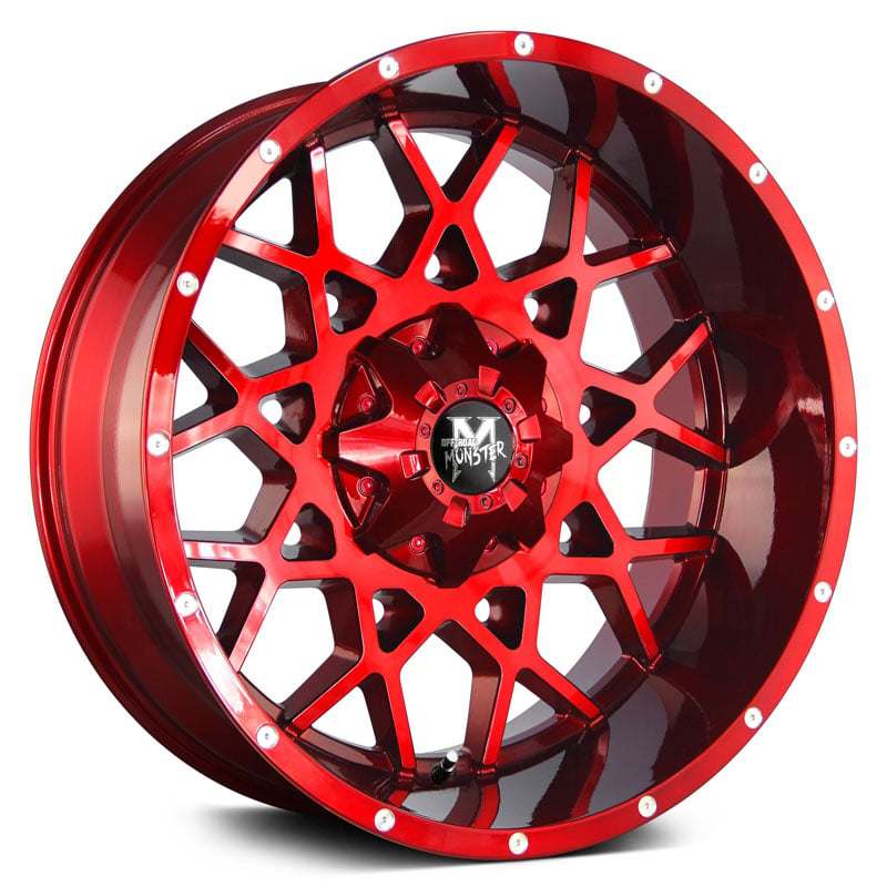 Off-Road Monster M14  Wheels Candy Red Milled