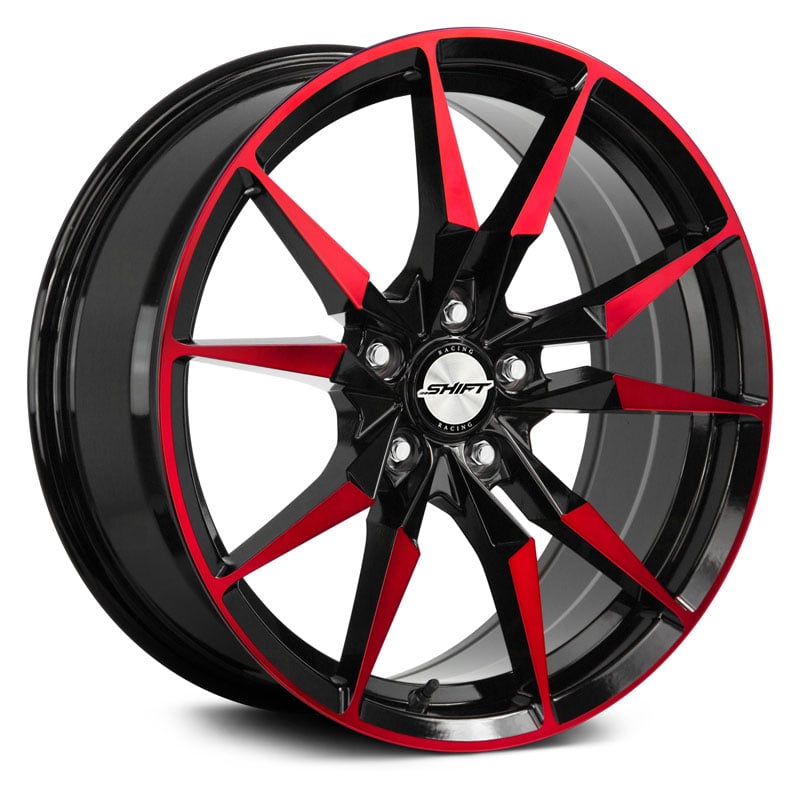 Shift Blade  Wheels Gloss Black Candy Red Machined