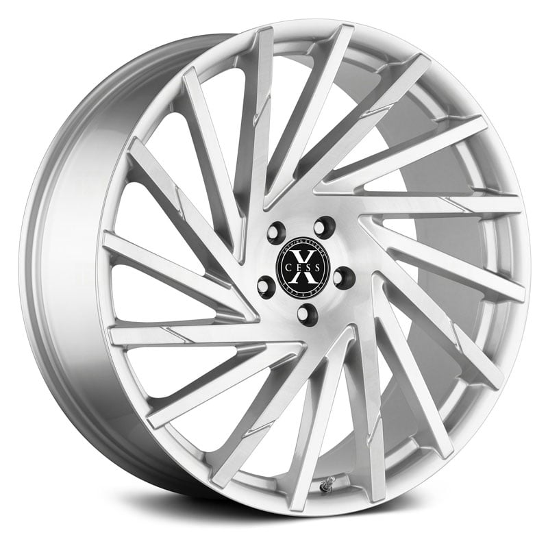 Xcess X02  Wheels Brushed Face Silver 