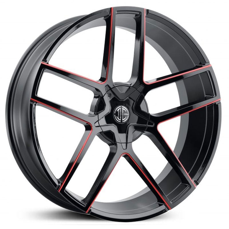 No.64 Gloss Black w/ Red Milled Spokes