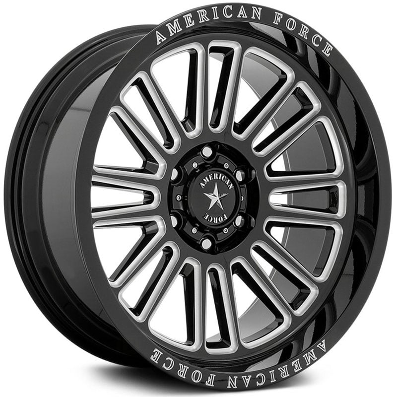 22x10 American Force - Force Form AC003 Weapon Gloss Black Milled REV