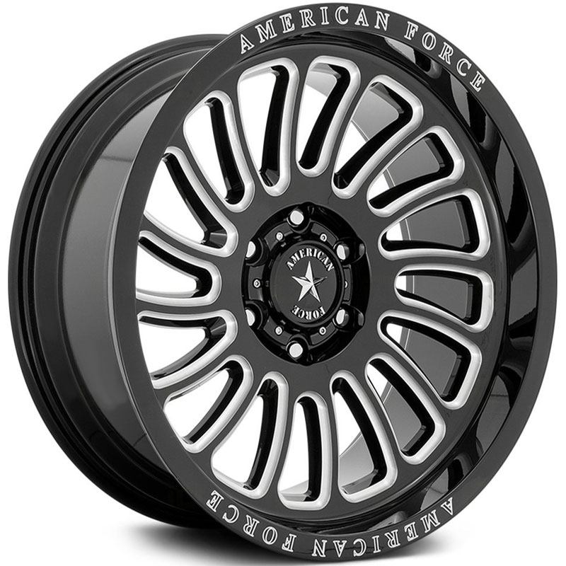22x10 American Force - Force Form AC004 Vulcan Gloss Black Milled REV