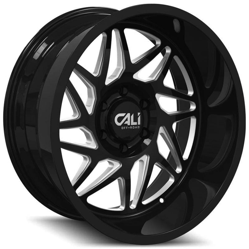 Cali Off-Road 9112 Gemini  Wheels Gloss Black w/ Milled Spokes