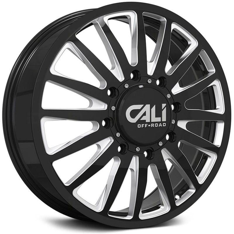 Cali Off-Road Summit 9110D Front  Wheels Gloss Black w/ Milled Spokes