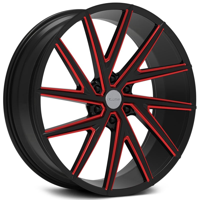 Elure 050  Wheels Black Red Milled