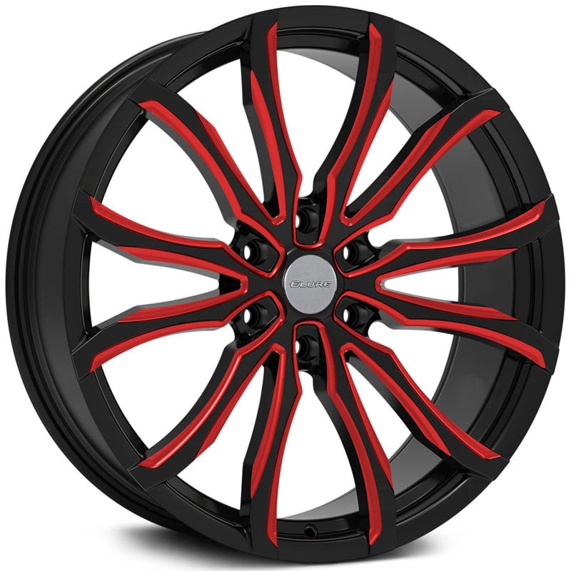 Elure 052  Wheels Black Red Milled