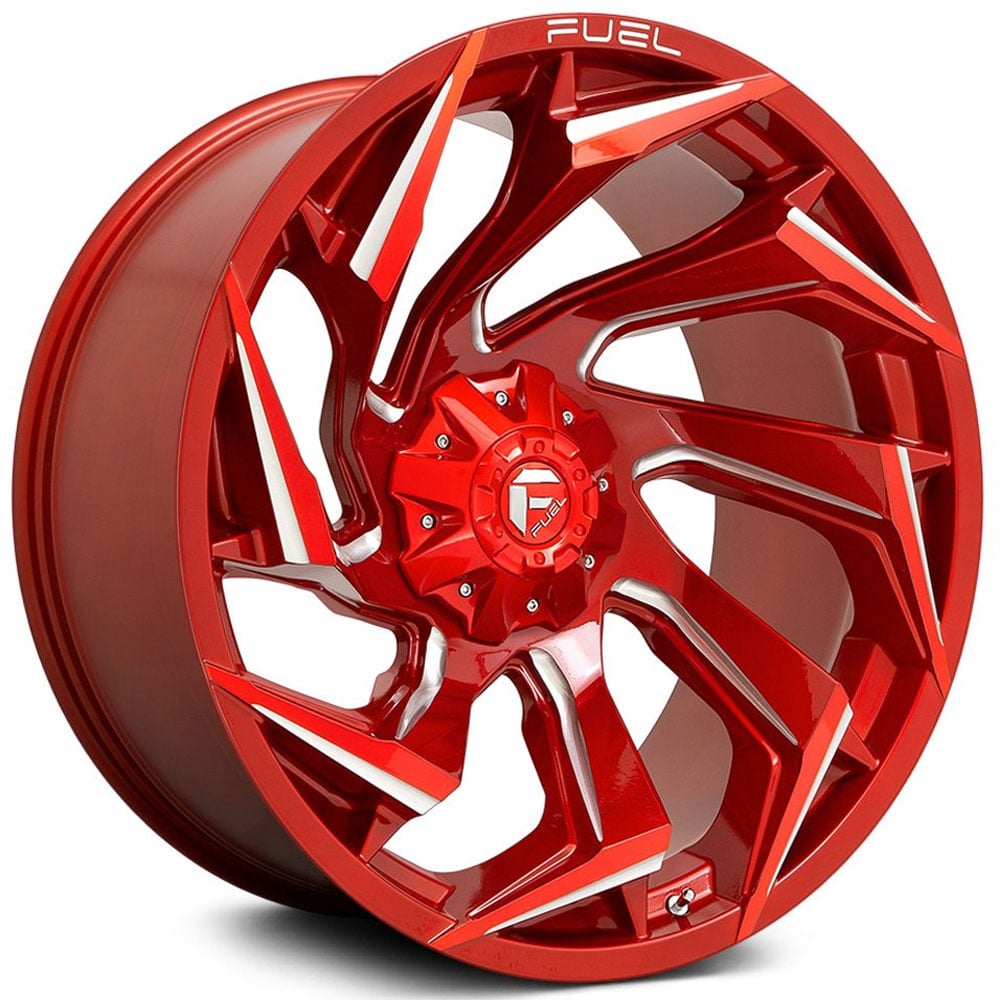 24x12 Fuel Offroad D754 Reaction Candy Red Milled REV