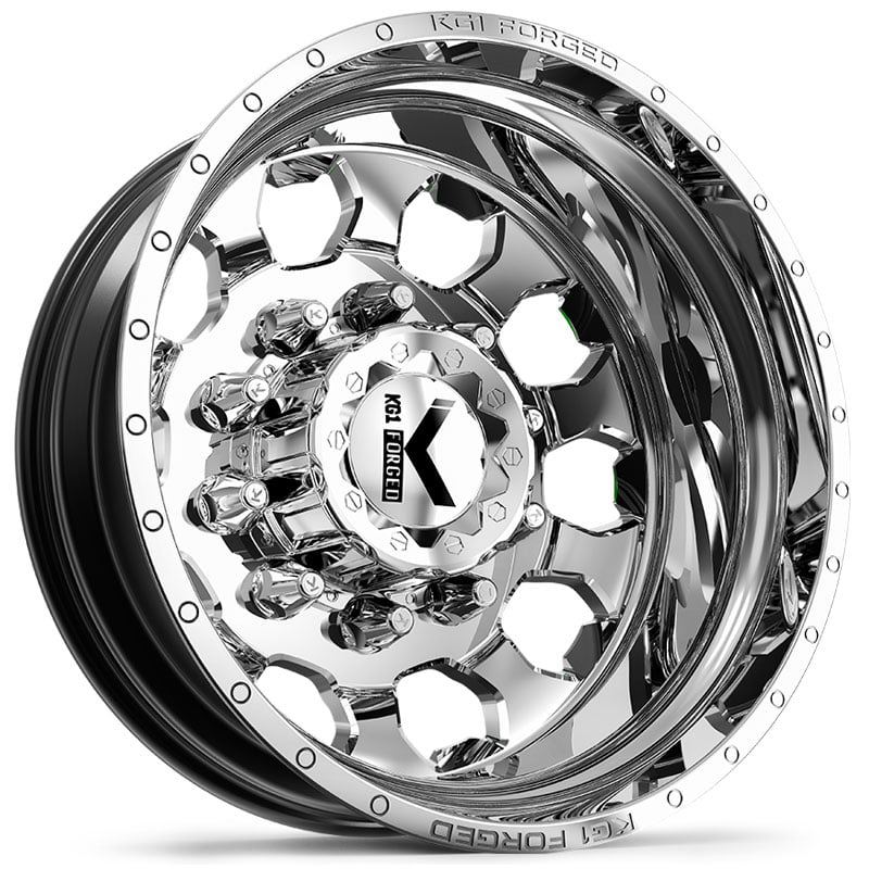 KG1 Forged KD003 Sarge Dually Rear  Wheels Polished