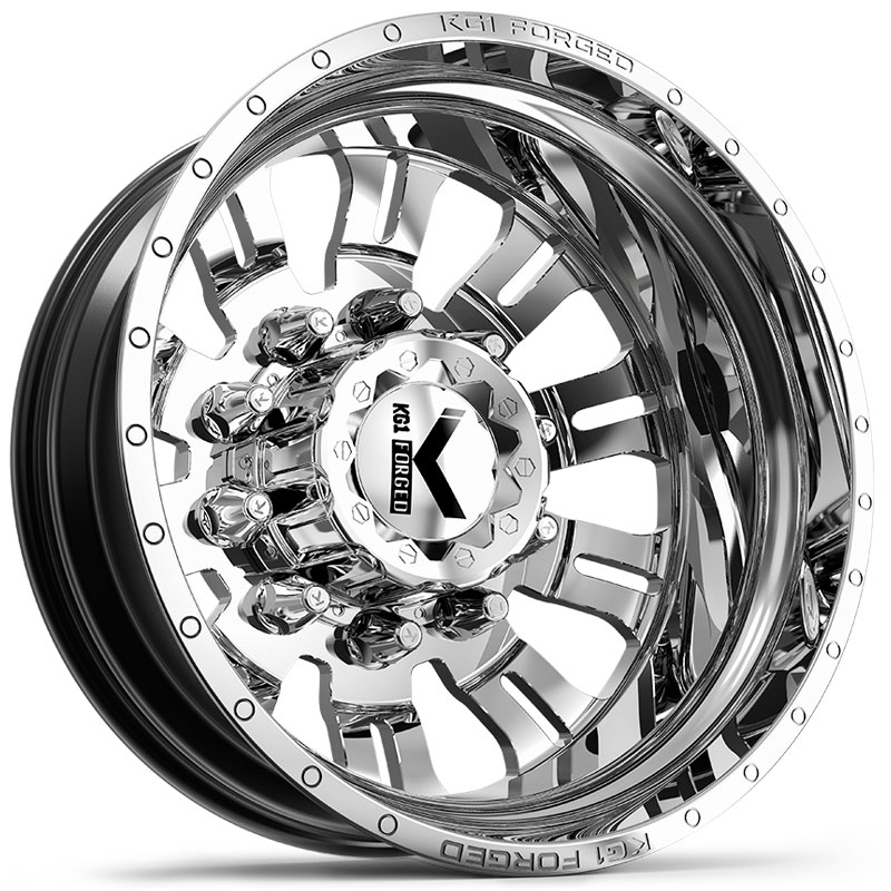 KG1 Forged KD004 Duel Dually Rear  Wheels Polished
