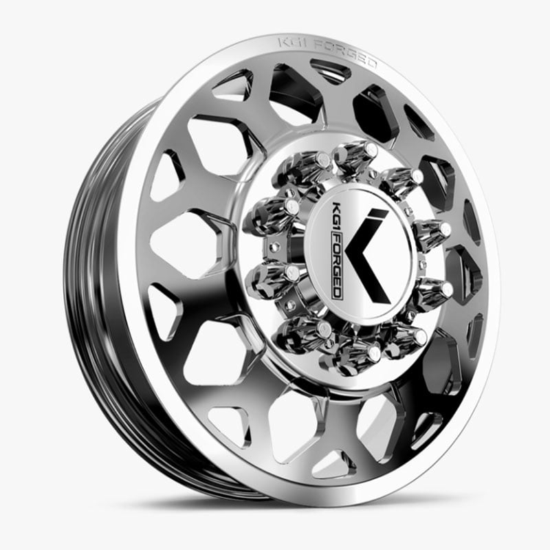 KG1 Forged KD006 Blitz Dually Front  Wheels Polished