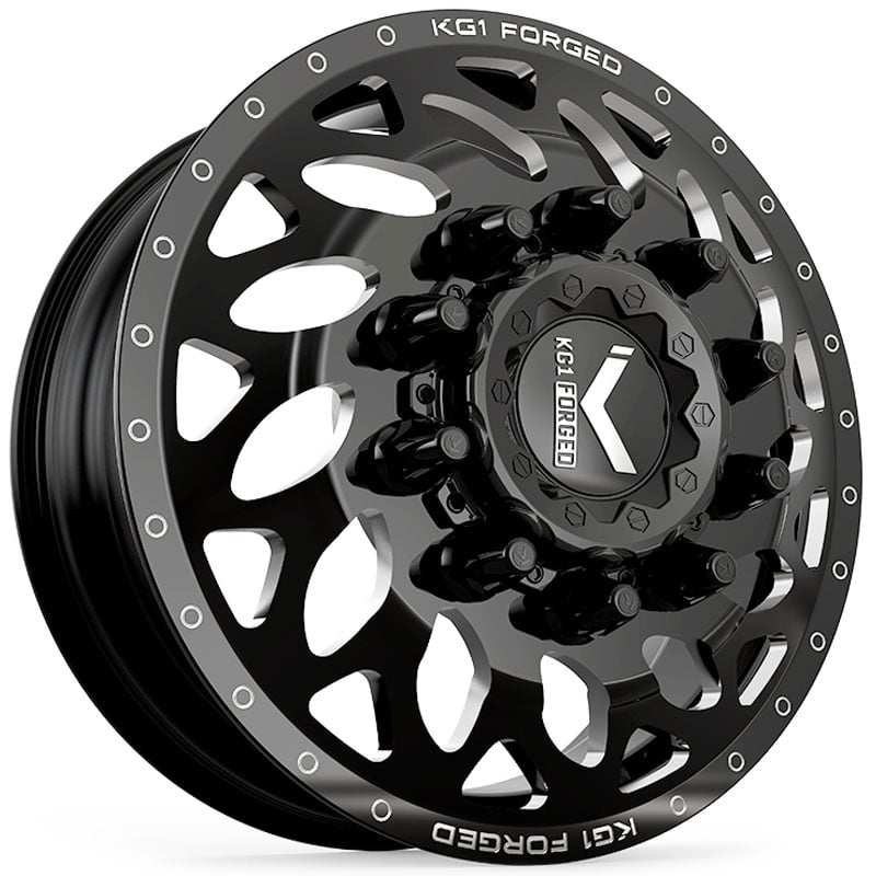 KG1 Forged KD007 Lotus Dually Front  Wheels Gloss Black Machined