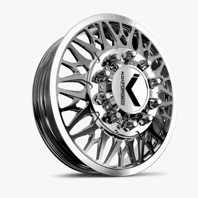 KG1 Forged KD014 Trident-D Dually Front  Wheels Polished