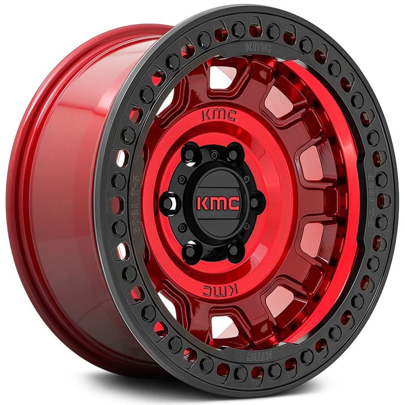 KMC KM236 Tank Beadlock  Wheels Candy Red