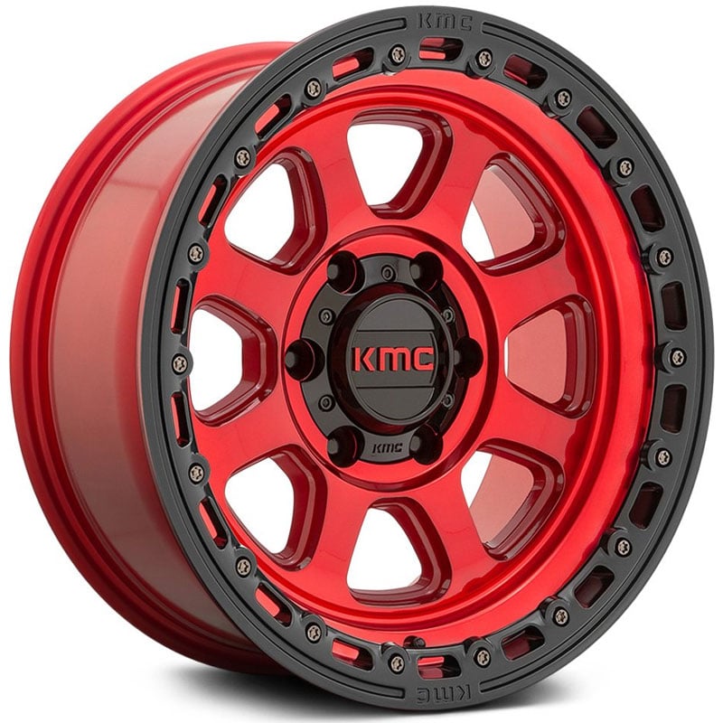 KMC KM548 Carnage  Wheels Candy Red w/ Black Lip