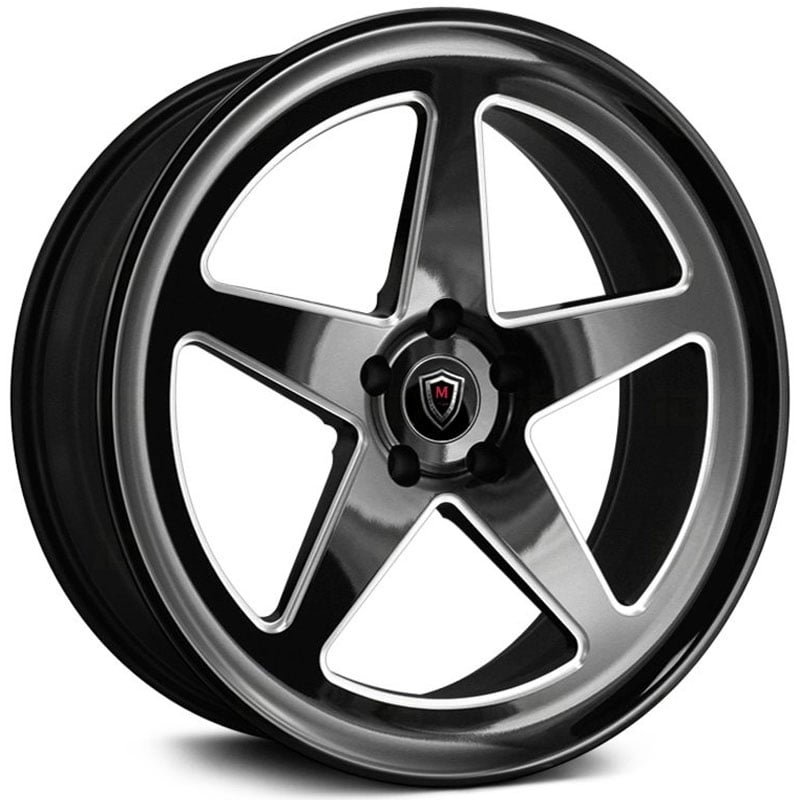 20x9 Marquee Luxury M9535 Gloss Black Milled RWD
