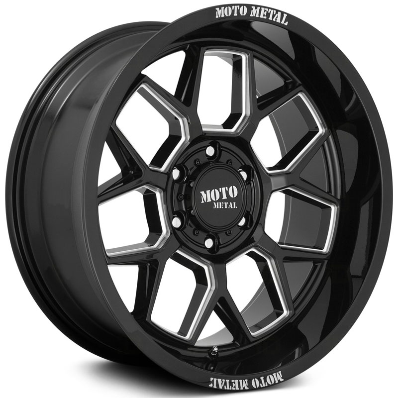 20x10 Moto Metal MO803 Banshee Gloss Black Milled REV