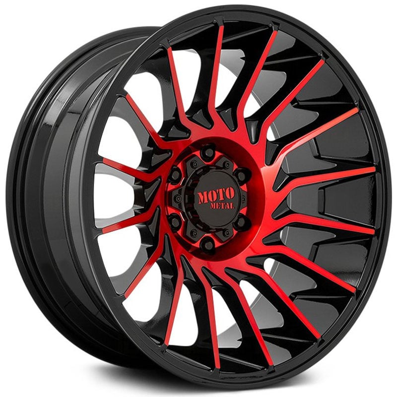 Moto Metal MO807 Shockwave  Wheels Gloss Black w/ Red Tint