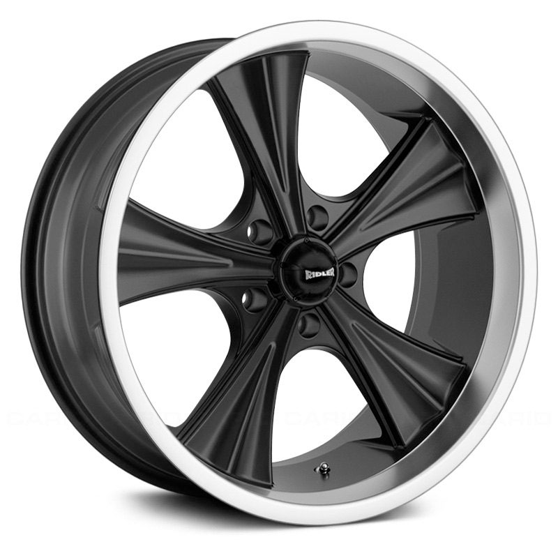 20x8.5 Ridler Style 651 Matte Black w/ Machined Lip RWD