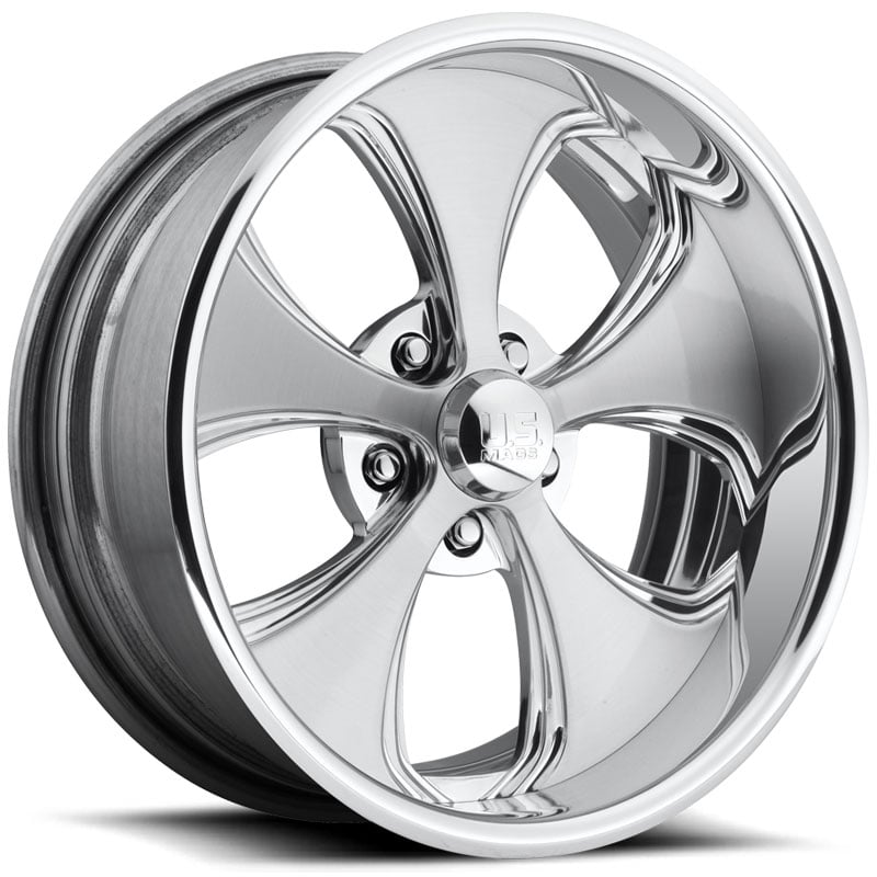 US Mags Templar US618  Wheels Brushed Face w/ Gloss Clear & Polished Lip