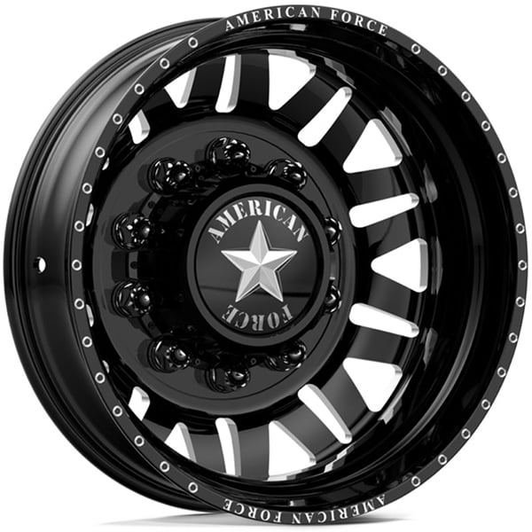 American Force Dually LIBERTY  Wheels Black Flat-Solid Rear