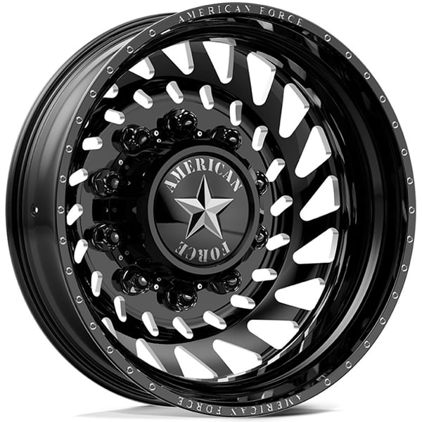 22x8.25 American Force Dually N18 Cutlass DRW Black REV