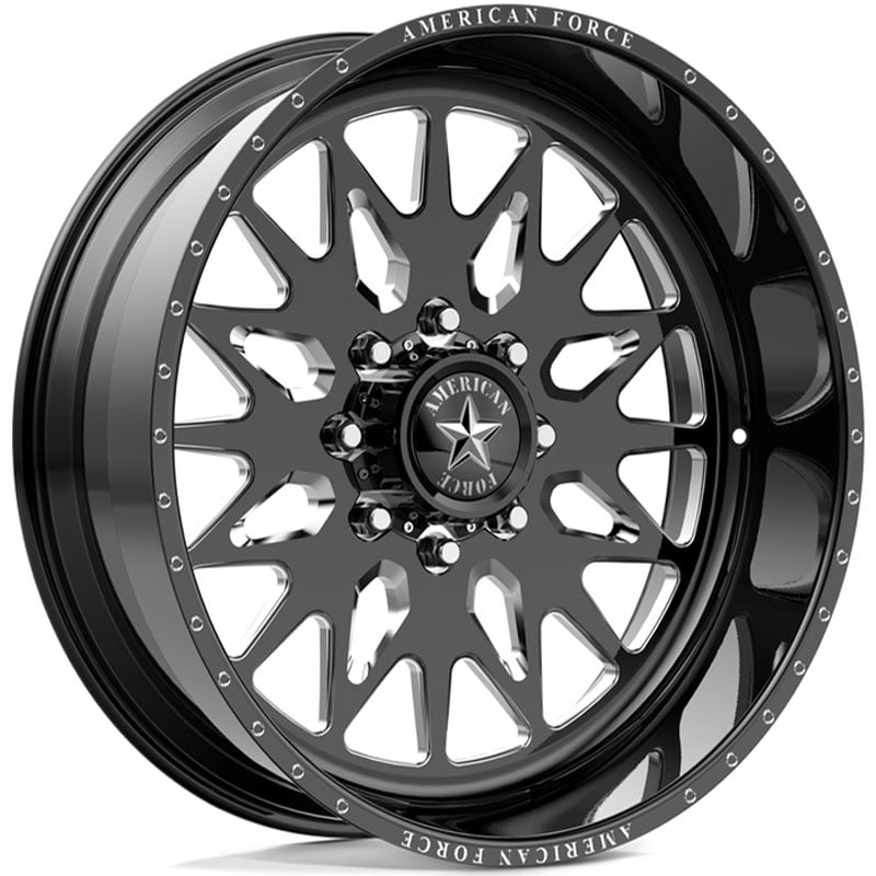 22x14 American Force N05 Deny SS5 Black w/ Milled Accents REV