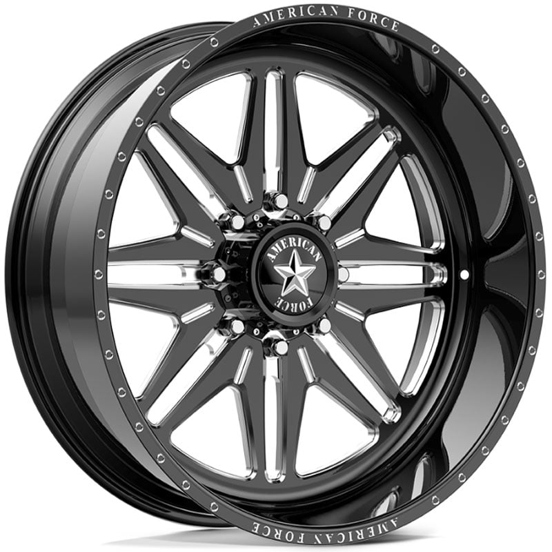 American Force N07 Chief SS5  Wheels Black w/ Milled Accents